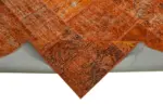 Patchwork Turuncu Pamuk Üzerine Yün El Dokuma Kilim-250x350 - Görsel 6