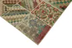 Patchwork Bej Pamuk Üzerine Yün El Dokuma Kilim-250x350 - Görsel 4