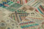 Patchwork Bej Pamuk Üzerine Yün El Dokuma Kilim-250x350 - Görsel 5