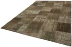 Patchwork Kahverengi Pamuk Üzerine Yün El Dokuma Kilim-250x353 - Görsel 3