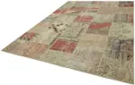 Patchwork Bej Pamuk Üzerine Yün El Dokuma Kilim-250x350 - Görsel 3