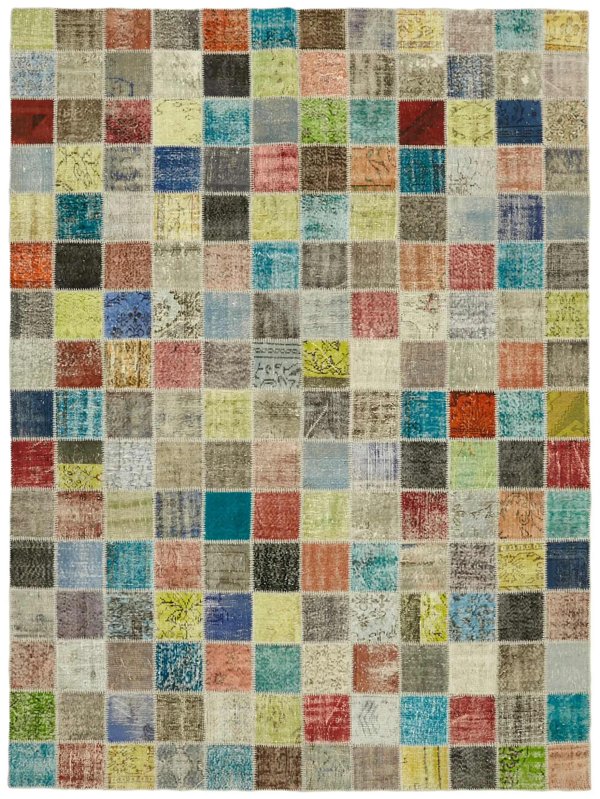 Rc_43222_0_Multicolor_Large_Patchwork_Area_Rugs Patchwork Multi Pamuk Üzerine Yün El Dokuma Kilim-260x344 - Görsel 1