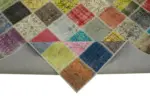 Patchwork Multi Pamuk Üzerine Yün El Dokuma Kilim-260x344 - Görsel 6