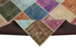 Patchwork Multi Pamuk Üzerine Yün El Dokuma Kilim-248x357 - Görsel 6