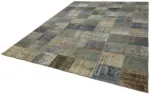 Patchwork Gri Pamuk Üzerine Yün El Dokuma Kilim-250x337 - Görsel 3