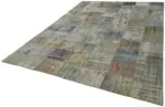 Patchwork Gri Pamuk Üzerine Yün El Dokuma Kilim-249x336 - Görsel 3