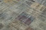 Patchwork Gri Pamuk Üzerine Yün El Dokuma Kilim-249x336 - Görsel 5