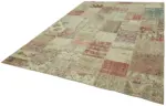 Patchwork Bej Pamuk Üzerine Yün El Dokuma Kilim-250x350 - Görsel 3