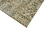 Patchwork Bej Pamuk Üzerine Yün El Dokuma Kilim-250x350 - Görsel 4