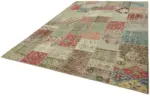 Patchwork Bej Pamuk Üzerine Yün El Dokuma Kilim-250x350 - Görsel 3