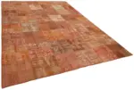 Patchwork Turuncu Pamuk Üzerine Yün El Dokuma Kilim-255x344 - Görsel 2