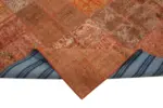 Patchwork Turuncu Pamuk Üzerine Yün El Dokuma Kilim-255x344 - Görsel 6