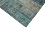 Patchwork Mavi Pamuk Üzerine Yün El Dokuma Kilim-250x350 - Görsel 4