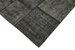 Patchwork Siyah Pamuk Üzerine Yün El Dokuma Kilim-250x350 - Görsel 4
