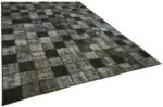 Patchwork Siyah Pamuk Üzerine Yün El Dokuma Kilim-255x344 - Görsel 2
