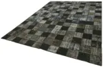 Patchwork Siyah Pamuk Üzerine Yün El Dokuma Kilim-255x344 - Görsel 3