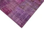 Patchwork Mor Pamuk Üzerine Yün El Dokuma Kilim-250x350 - Görsel 4