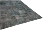 Patchwork Gri Pamuk Üzerine Yün El Dokuma Kilim-250x351 - Görsel 2