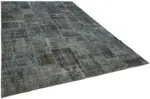 Patchwork Gri Pamuk Üzerine Yün El Dokuma Kilim-250x351 - Görsel 2