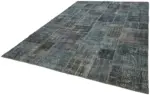Patchwork Gri Pamuk Üzerine Yün El Dokuma Kilim-250x351 - Görsel 3