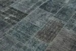 Patchwork Gri Pamuk Üzerine Yün El Dokuma Kilim-250x351 - Görsel 5