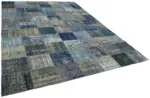Patchwork Mavi Pamuk Üzerine Yün El Dokuma Kilim-250x340 - Görsel 2