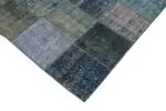 Patchwork Mavi Pamuk Üzerine Yün El Dokuma Kilim-250x340 - Görsel 4