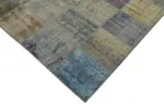 Patchwork Mavi Pamuk Üzerine Yün El Dokuma Kilim-250x340 - Görsel 4