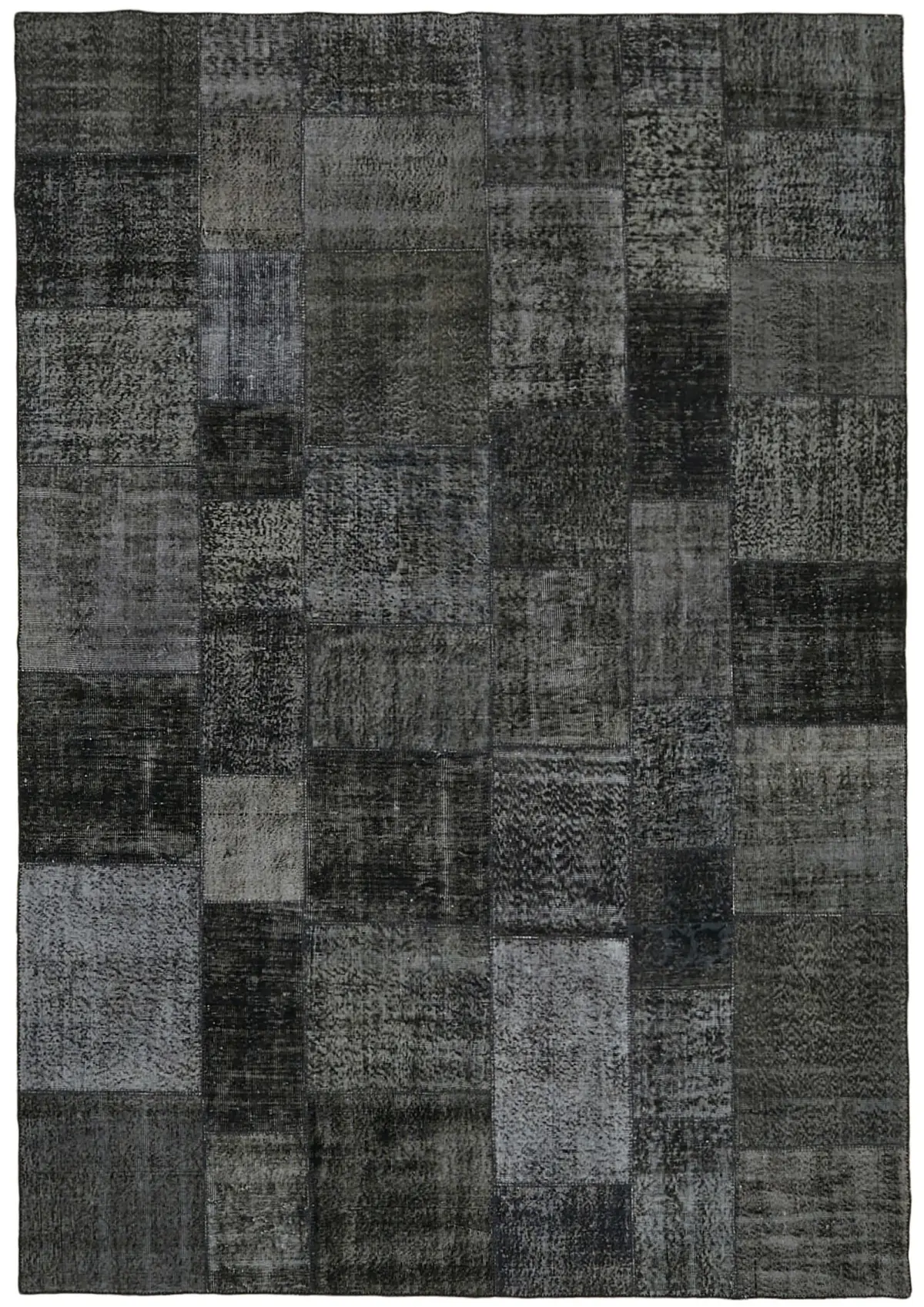 Rc_43271_0_Black_Large_Patchwork_Area_Rugs Patchwork Siyah Pamuk Üzerine Yün El Dokuma Kilim-250x350 - Görsel 1