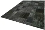 Patchwork Siyah Pamuk Üzerine Yün El Dokuma Kilim-250x350 - Görsel 3