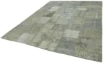 Patchwork Mavi Pamuk Üzerine Yün El Dokuma Kilim-253x350 - Görsel 3