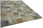 Patchwork Gri Pamuk Üzerine Yün El Dokuma Kilim-250x340 - Görsel 2
