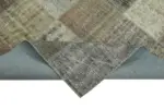 Patchwork Gri Pamuk Üzerine Yün El Dokuma Kilim-248x340 - Görsel 6