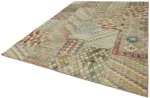 Patchwork Bej Pamuk Üzerine Yün El Dokuma Kilim-250x350 - Görsel 3