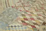 Patchwork Bej Pamuk Üzerine Yün El Dokuma Kilim-250x350 - Görsel 5