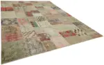 Patchwork Bej Pamuk Üzerine Yün El Dokuma Kilim-300x402 - Görsel 2