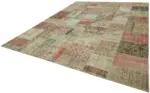 Patchwork Bej Pamuk Üzerine Yün El Dokuma Kilim-300x400 - Görsel 3