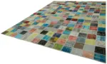 Patchwork Multi Pamuk Üzerine Yün El Dokuma Kilim-300x408 - Görsel 3
