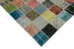 Patchwork Multi Pamuk Üzerine Yün El Dokuma Kilim-300x408 - Görsel 4