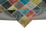 Patchwork Multi Pamuk Üzerine Yün El Dokuma Kilim-300x408 - Görsel 6