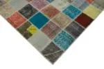 Patchwork Multi Pamuk Üzerine Yün El Dokuma Kilim-300x408 - Görsel 4