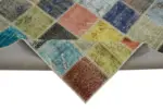 Patchwork Multi Pamuk Üzerine Yün El Dokuma Kilim-300x408 - Görsel 6