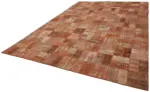 Patchwork Turuncu Pamuk Üzerine Yün El Dokuma Kilim-290x420 - Görsel 3