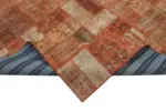 Patchwork Turuncu Pamuk Üzerine Yün El Dokuma Kilim-290x420 - Görsel 6
