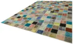 Patchwork Multi Pamuk Üzerine Yün El Dokuma Kilim-300x408 - Görsel 3