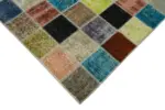 Patchwork Multi Pamuk Üzerine Yün El Dokuma Kilim-300x408 - Görsel 4