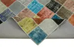 Patchwork Multi Pamuk Üzerine Yün El Dokuma Kilim-300x408 - Görsel 6