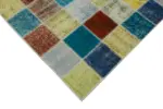 Patchwork Multi Pamuk Üzerine Yün El Dokuma Kilim-300x408 - Görsel 4