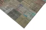 Patchwork Gri Pamuk Üzerine Yün El Dokuma Kilim-297x408 - Görsel 4