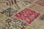 Patchwork Bej Pamuk Üzerine Yün El Dokuma Kilim-300x400 - Görsel 5